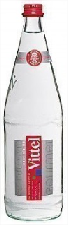 Vittel (eau minérale plate en bouteille, verre consigné)