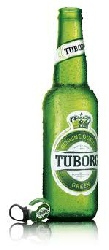 Tuborg, bière danoise en bouteille (verre perdu)
